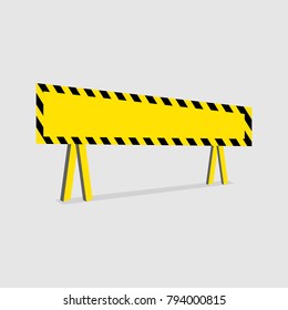 yellow barrier in a construction site, vector design