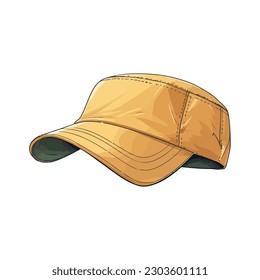 Yellow baseball cap over white