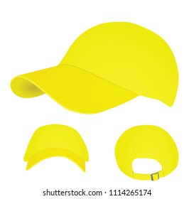 Yellow baseball cap. vector illustration