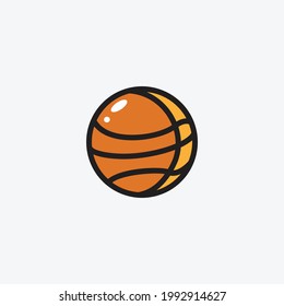Gelbe Basketballdesign-Idee Vektorgrafik