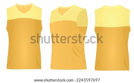 Yellow basketball jersey. vector illustration