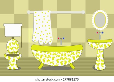 yellow bathroom