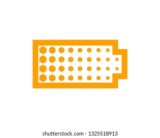 yellow battery recharge logo design