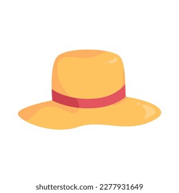 yellow beach hat clip art vector 