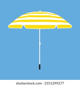 Yellow Beach Umbrellas vector. summer