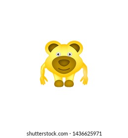 Yellow Bear Fun character, Illustration. Can be used for mascot or etc.