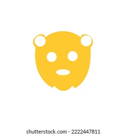 Yellow bear illustration vector image