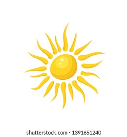 yellow beautiful sun vector illustration