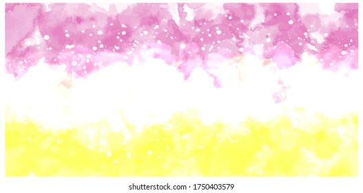 Yellow beautiful watercolor background. Watercolor colorful background abstract. Watercolor colorful, pastel color, rainbow, splash, sky, texture, wallpaper.
