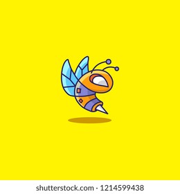 Yellow Bee Bot Character