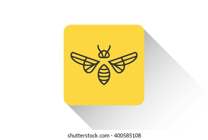 Yellow Bee Icon