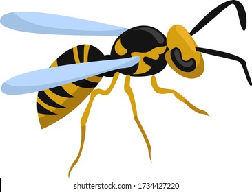 Yellow Bee Illustration Vector On White Stock Vector (Royalty Free ...