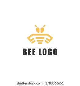 ilustración vectorial del logotipo de la abeja amarilla