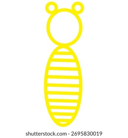 Gelbe Biene Form Symbol Design
