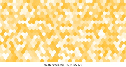 Fondo de colmena amarillo. raster hexagonal, panal, célula de mosaico, patrón de células de colmena de abejas. fondo de mosaico hexagonal gris claro