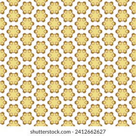 Yellow and beige honeycomb seamless pattern background