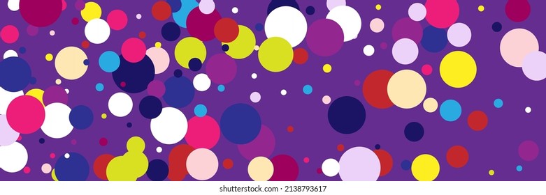 Yellow Beige Pastel Vibrant Dark Pattern. White Red Green Kids Circles Purple Textile. Vivid Rainbow Bright Children Violet Wallpaper. Play Color Indigo Blue Multicolor Pink Background.