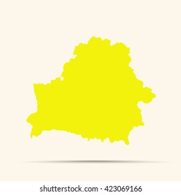 yellow Belarus Map Illustration