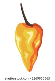 yellow bell chilli pepper vegetable icon