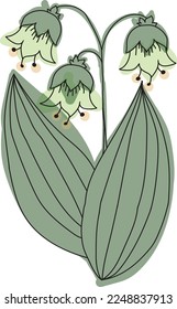Yellow bell flower.  Vector file for designs.