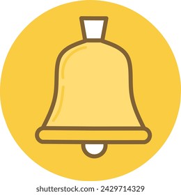 Yellow bell icon.  Incoming message notification
