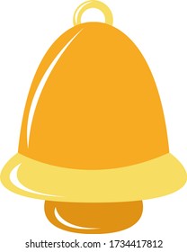Yellow bell, illustration, vector on white background