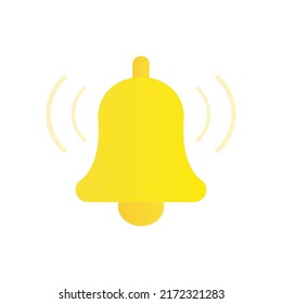 Yellow bell message. Vector illustration.