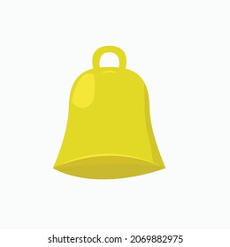 yellow bell on white background