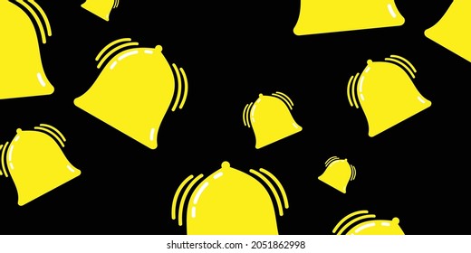 yellow bell pattern dark background