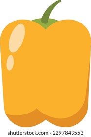 Yellow Bell Pepper vector illustration isolated on white background