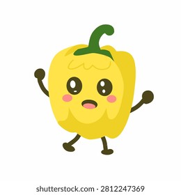 Yellow Bell pepper vector illustration 