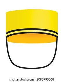 Yellow bellboy hat. vector illustration