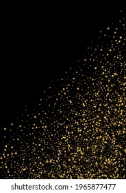 Yellow Best Confetti Background. Card Sequin Design. Gradient Spark Group Texture. Night Star Illustration. Golden Fantasy Pattern.