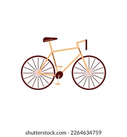yellow bicycle sport vehicle icon