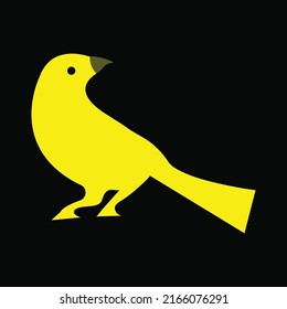 yellow bird animal vector logo 