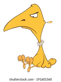 Yellow bird cartoon