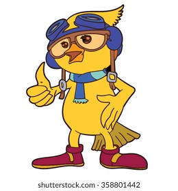 yellow bird cartoon