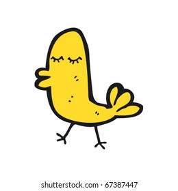 caricatura de pájaro amarillo