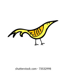 caricatura de pájaro amarillo