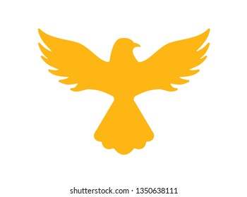 Yellow bird flying