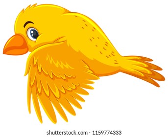 Yellow Bird Flying Illustration Stock Vector (Royalty Free) 1159774333 ...