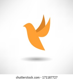 Yellow bird icon