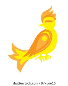 Yellow bird illustration