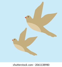 
yellow bird on a blue background