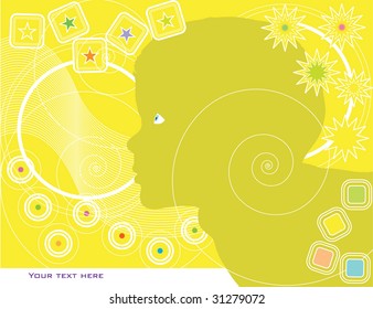 yellow birthday card