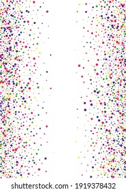 Yellow Birthday Dot Illustration. Design Circle Decoration. Green Square Background. Color Confetti Background. Red Festival Star.
