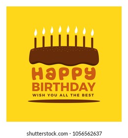 Yellow Birthday Letter below cake