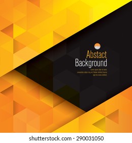Yellow and black abstract background vector. Can be used in cover design, book design, website background, CD cover, advertising.