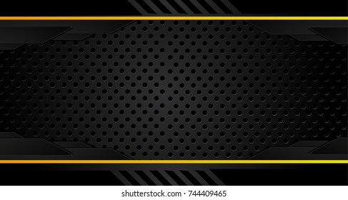 Yellow and Black Abstract Business Design background.Vector