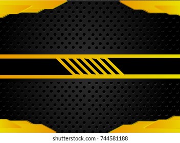 Yellow and Black Abstract Business Design background.Vector